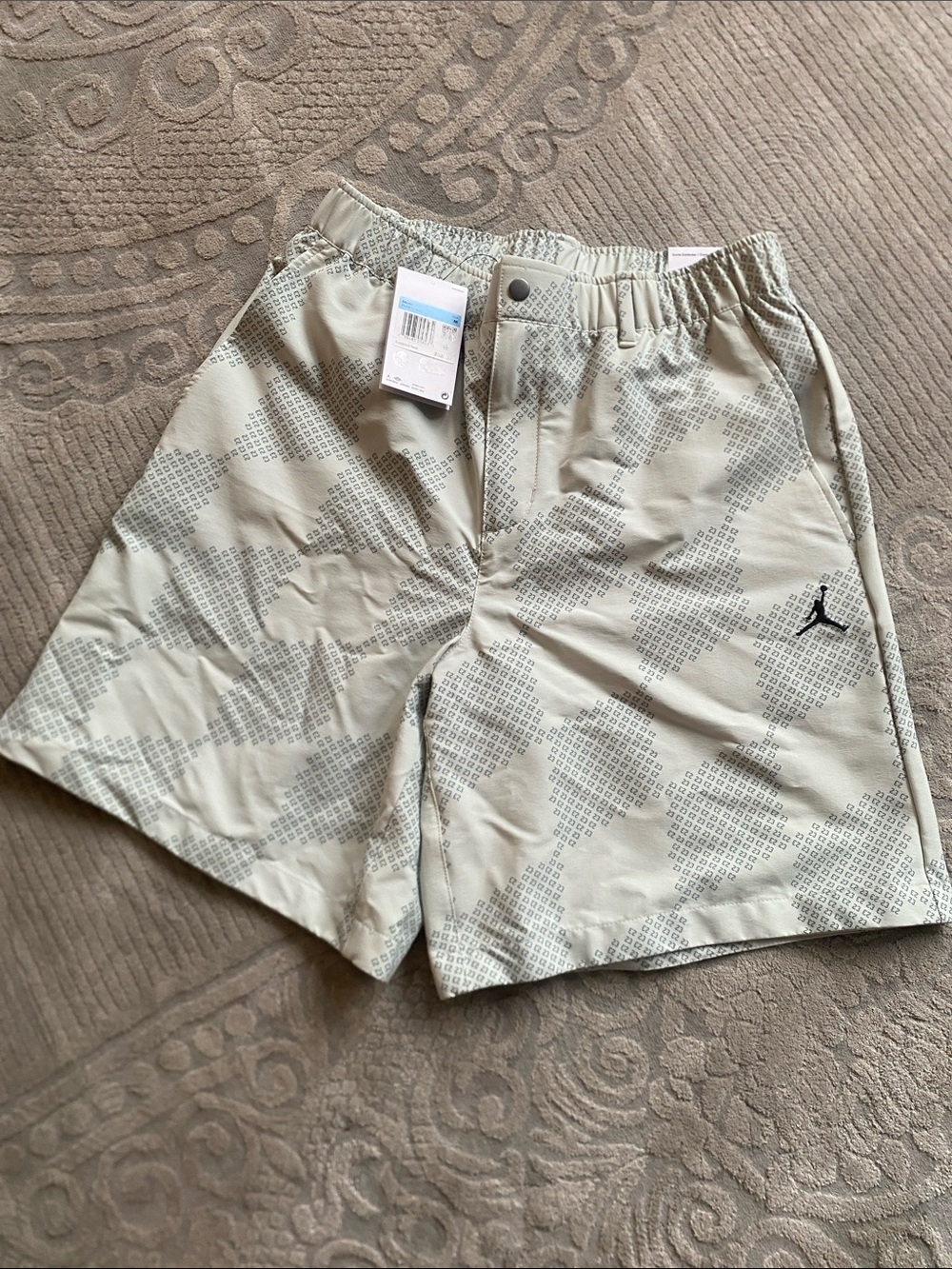 Jordan DRI-Fit Men's Pale Green Argyle “23” Golf Shorts (MED)